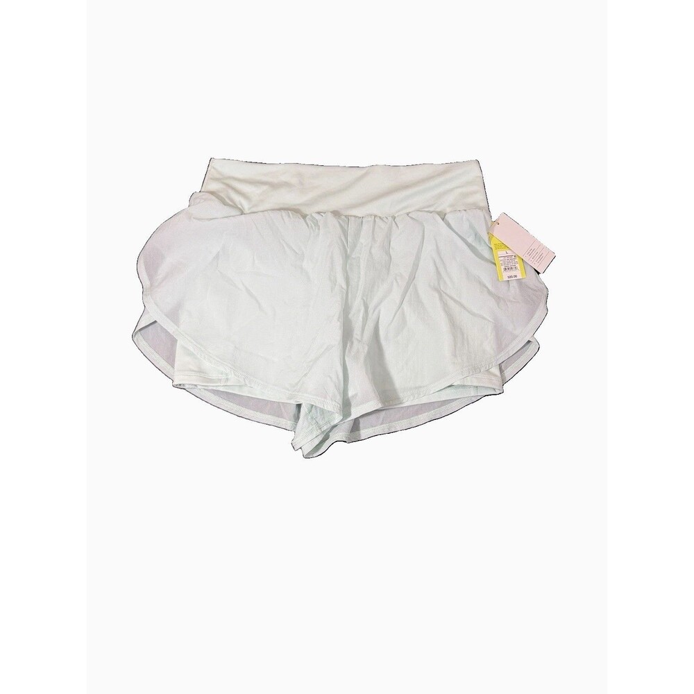 All in Motion Women's High-Rise 2-in-1 Running Shorts Light Blue Mint Size Small